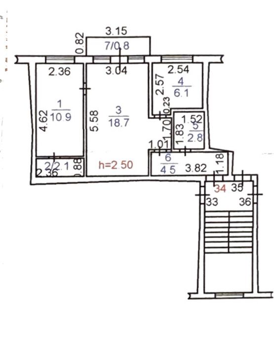 Продам 2 комнатную квартиру
