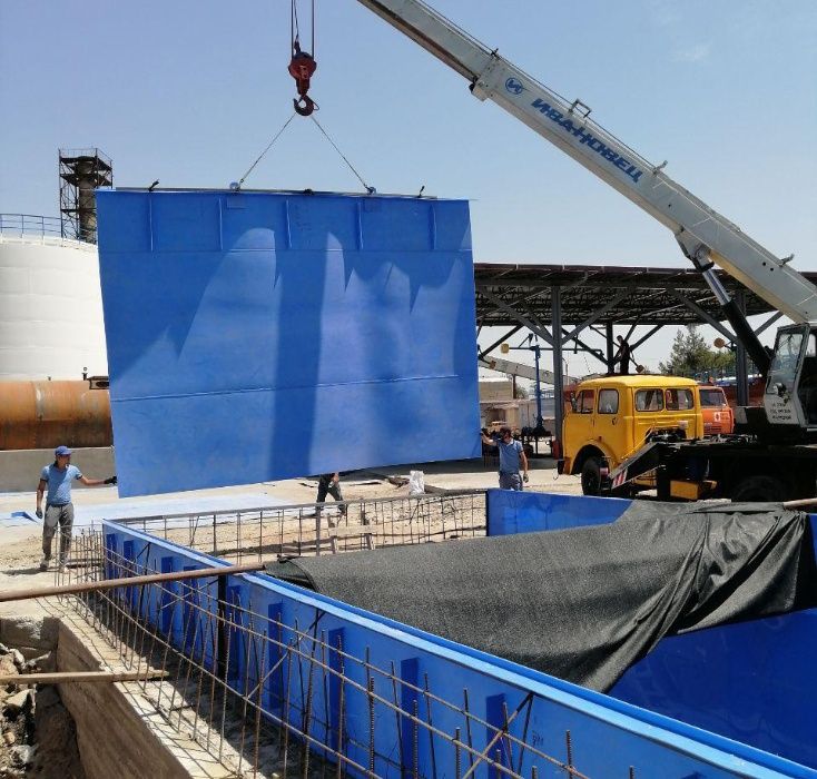 Футеровка (обшивка) полипропиленом промышленных бассейнов, резервуаров