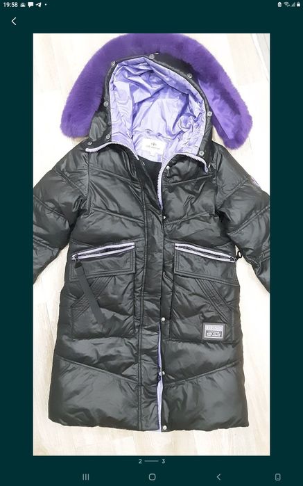 Пуховик БУ В отличном состоянии, девочки 10 лет