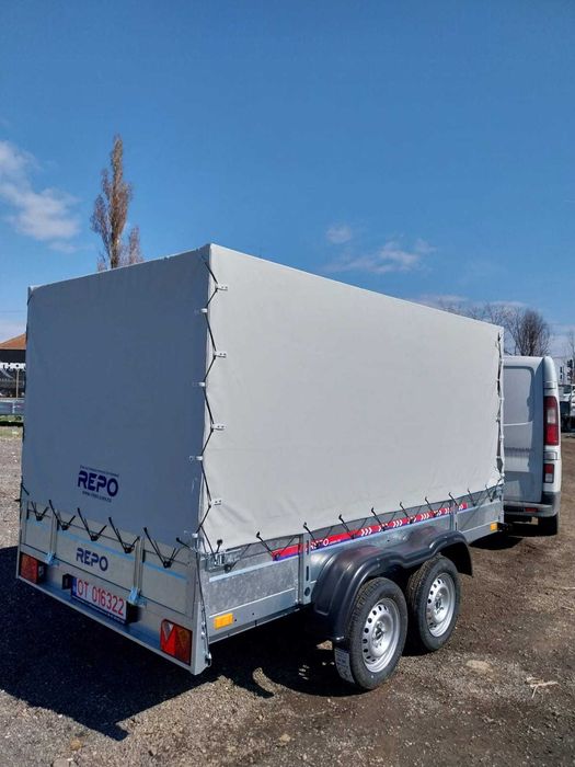 Remorca REPO auto 750kg 2 axe tandem apicol atv RAR CADOU