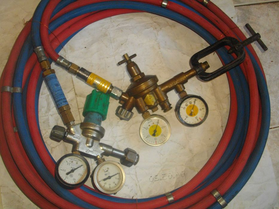 Ацетиленова оксиженна горелка рамена Редуцир вентил кислород ацетилен