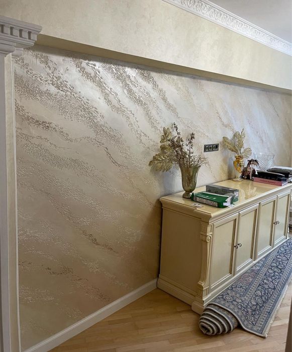 Услуги по нанесению декоративной штукатурки, команда декораторов ...