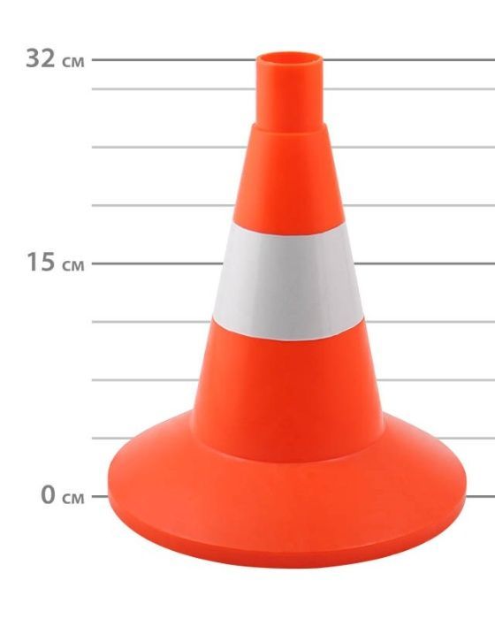 Дорожный сигнальный конус (ограждение). Мягкий пластик и прорезиновые.