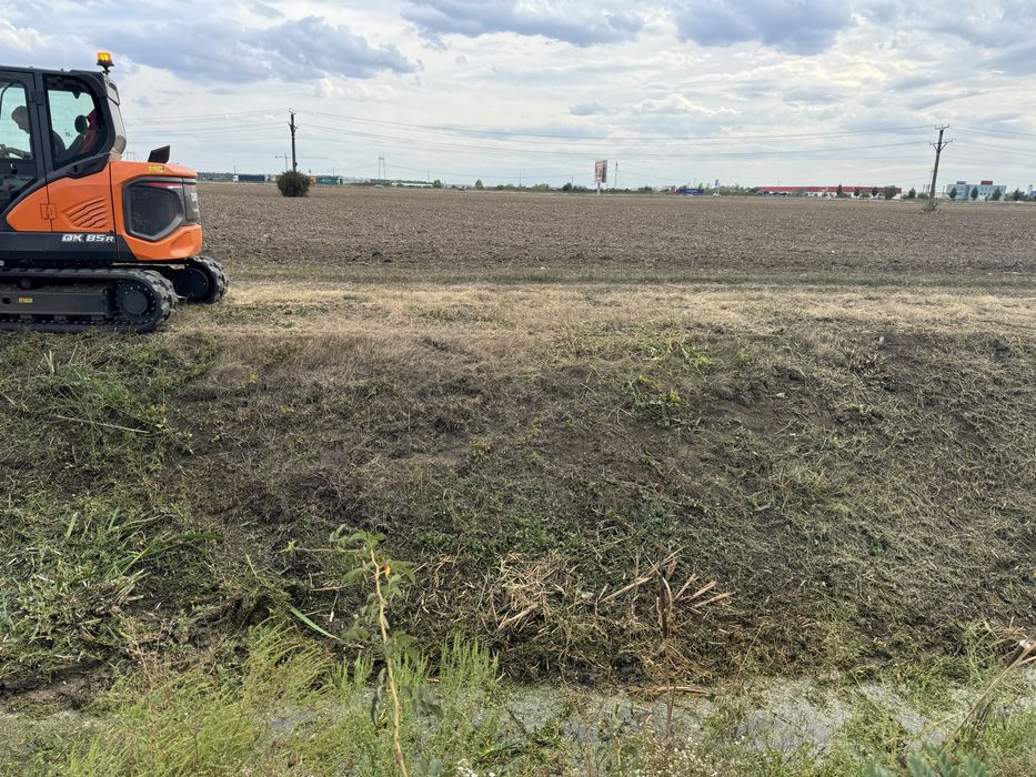 Curătare terenuri canale ANIF, vegetație, ambrozie