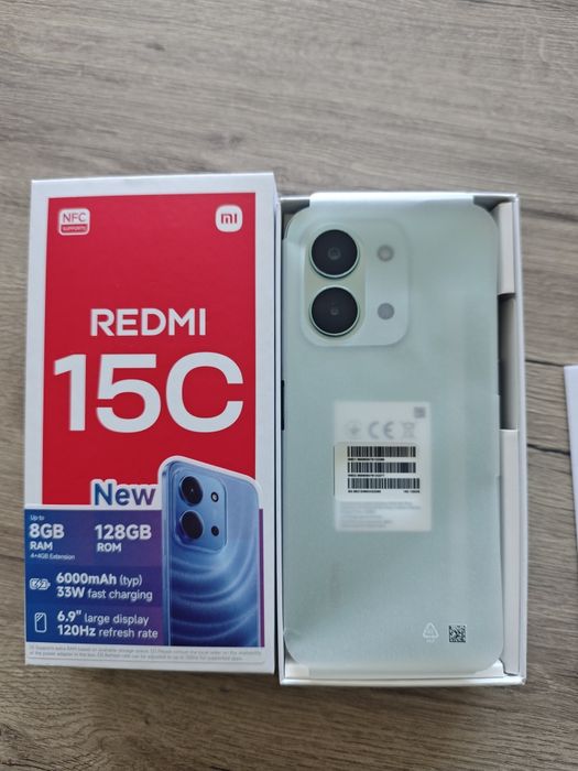 Нов Xiaomi Redmi 15C – Ментово зелено | 2 години гаранция