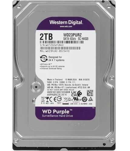 Продам новый 2 ТБ Жесткий диск WD Purple [WD23PURZ] видеонаблюдения