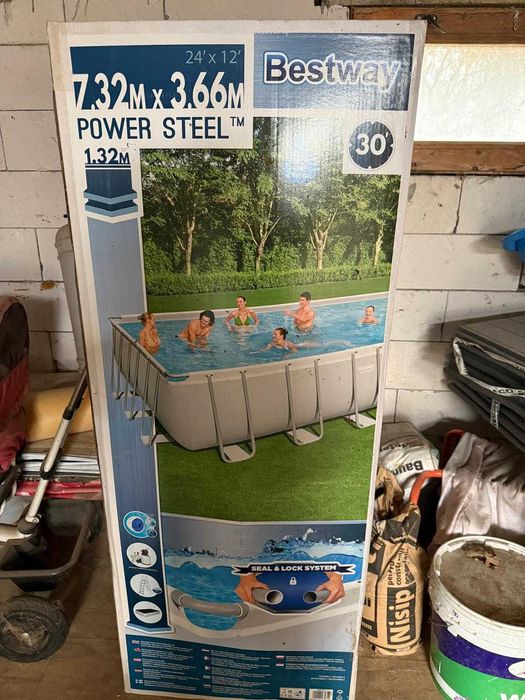 Piscina noua in cutie 7.32mx3.66m 24'x12' power steel bestway