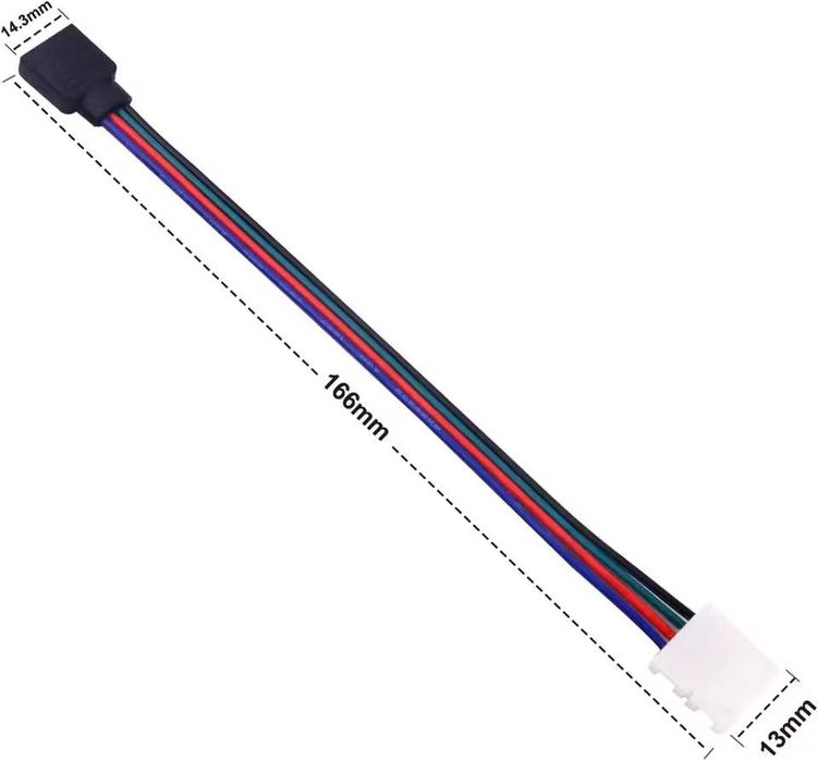 Конектор за 5050 RGB LED лента – 4-пинов, 10 мм