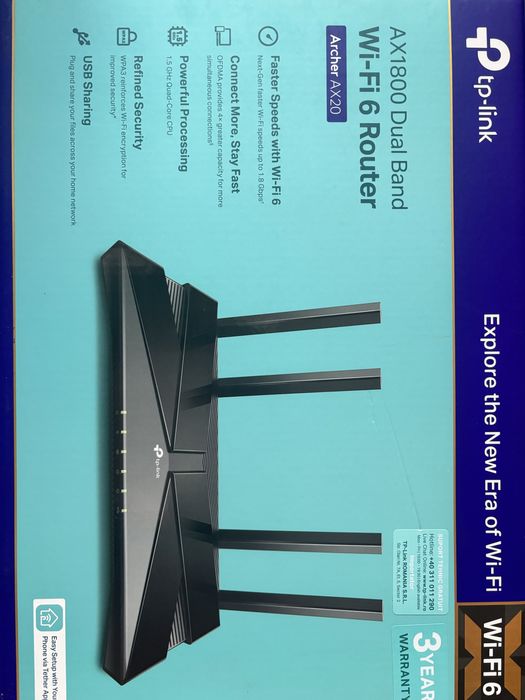 WiFi 6 Рутер TP-Link AX1800 Dual Band