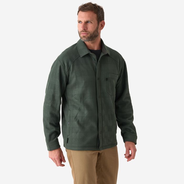 Cămașă Groasă Polar 100 Verde Bărbați - S - produs resigilat Decathlon