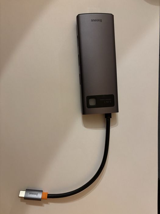 USB хъб Baseus - 6 в 1, USB-C / докинг станция