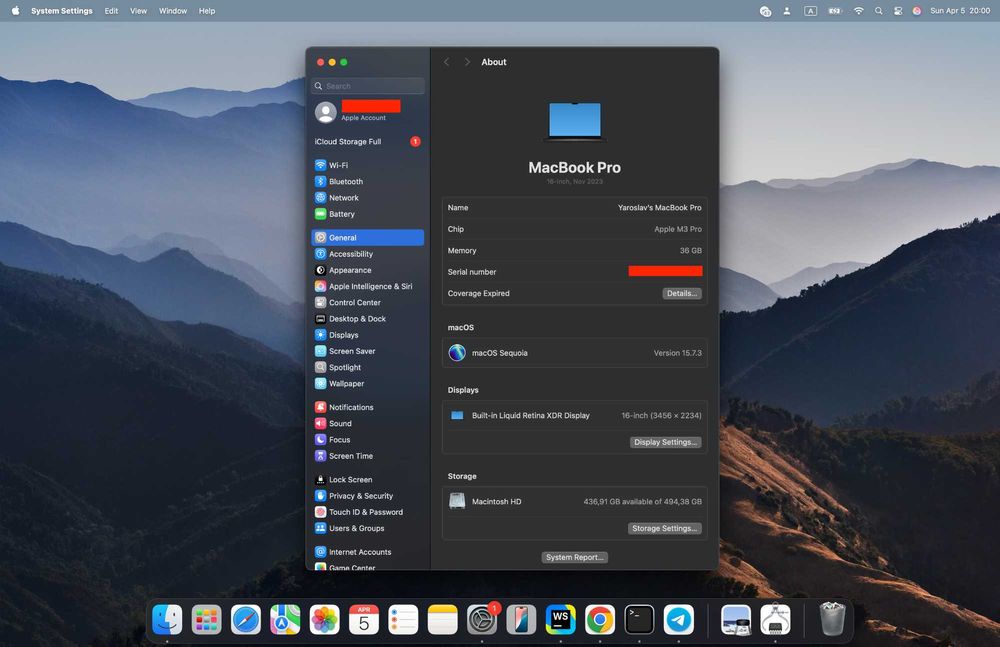 MacBook Pro 16” M3 Pro 36GB / 512GB / 99% Battery / Like New