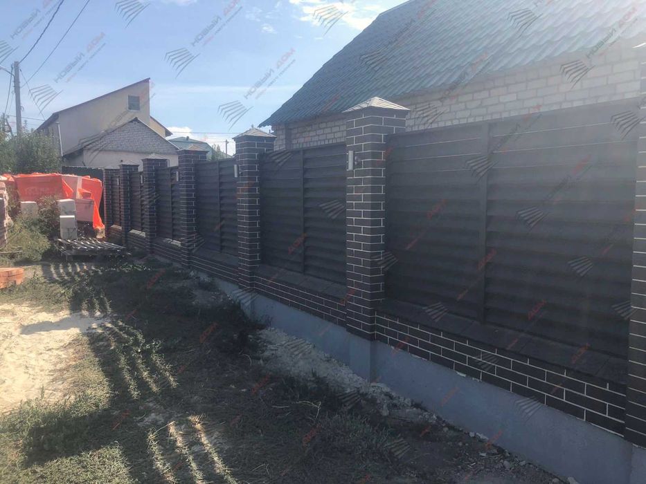 Забор жалюзи металлический