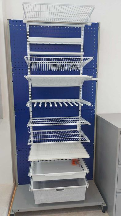 Икономични модулни гардеробни системи НАЛИЧНИ-бял метал-60/120/180см.