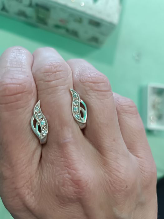 Сребърни дамски обеци