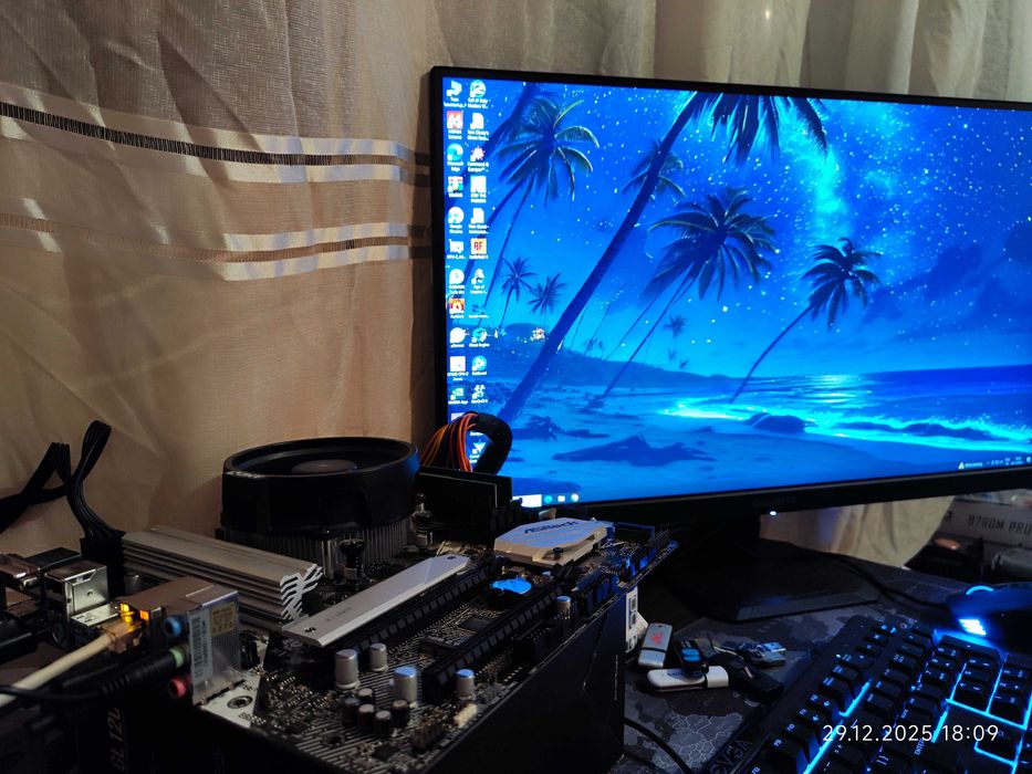 Комплект Ryzen 5 Pro 4650G, RAM 16GB DDR4 3200, Asrock A520M Pro4