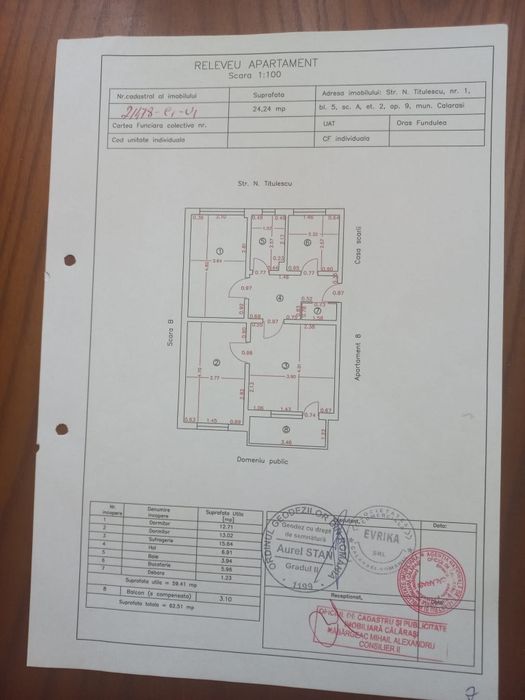 Apartament 3 camere Institut Fundulea