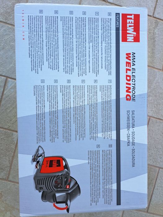 Invertor de Sudură Telwin Force 125, 80 A, 230 V + Masca + Accesorii