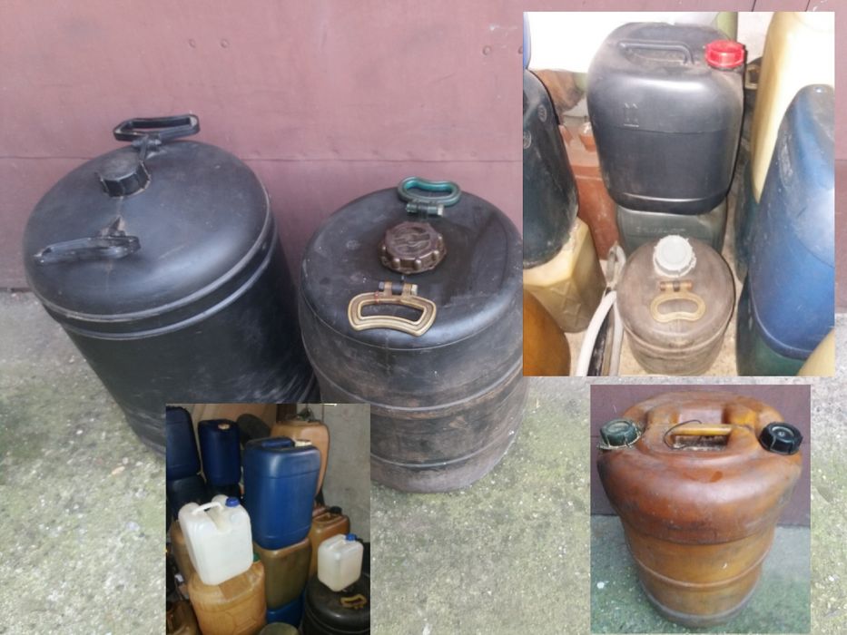 Butoaie,bidoane din plastic diferite dimensiuni noi si folosite