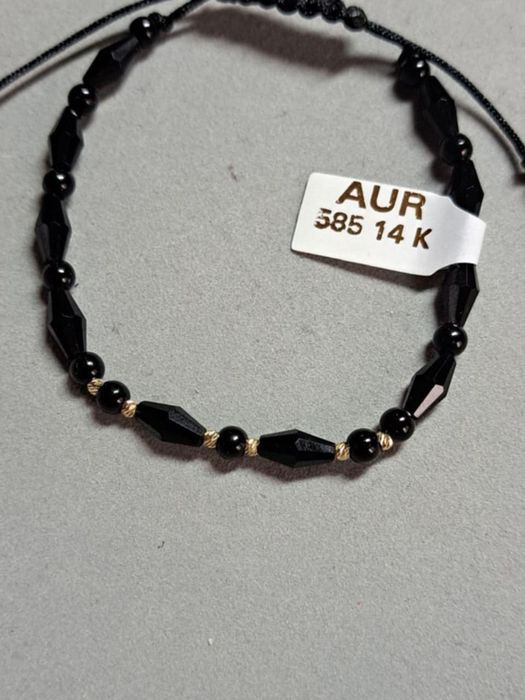 Brățară cu biluțe de aur