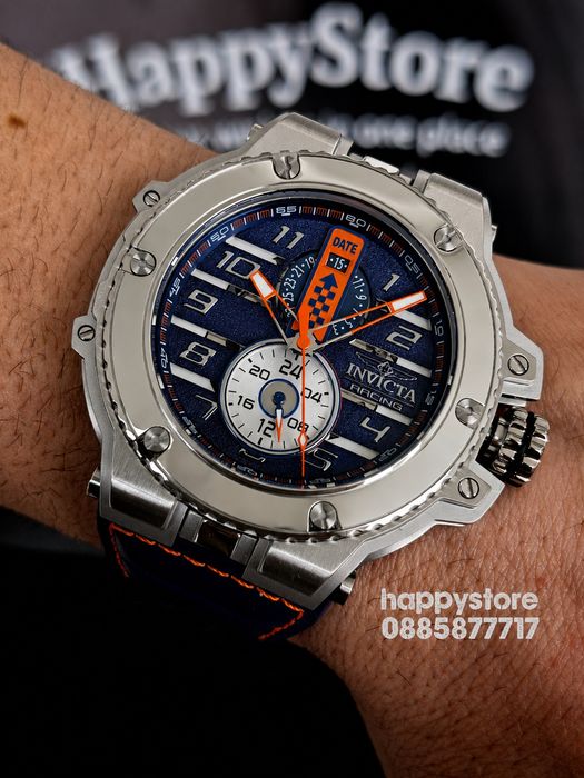 INVICTA Racing Downforce silver/blue 56 mm, Инвикта нов ръчен часовник