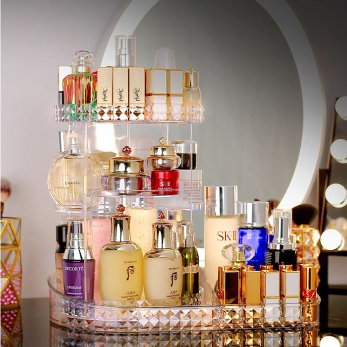 Прозрачная коробка для хранения косметики, органайзер для косметики с