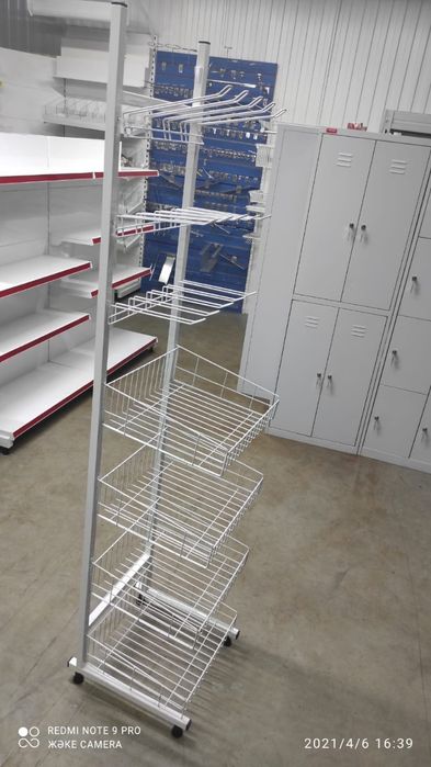 Стеллаж металлический полки хлеб