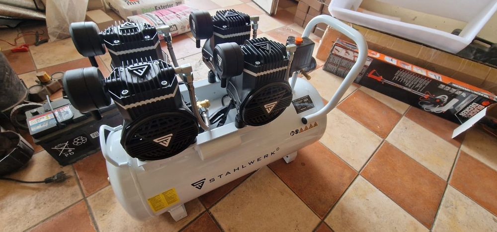 Compresor de aer comprimat STAHLWERK ST 510 Pro - 10 bar ( culoare alb