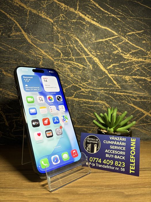 Iphone 15 Pro Max/256GB/Garantie 2Ani Centrul de Telefoane/Rate