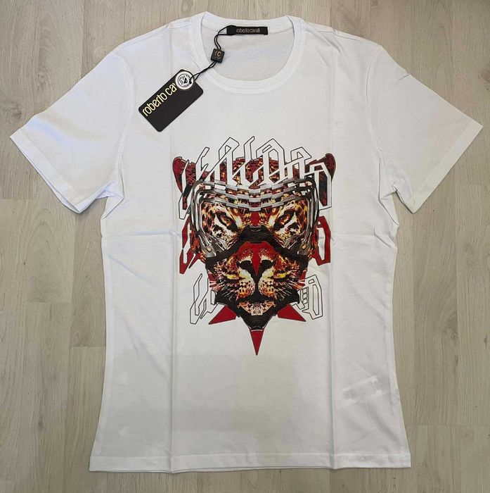 Чисто нови мъжки тениски Roberto Cavalli в черно и в бяло