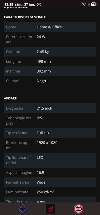 Monitor Acer ultra subțire