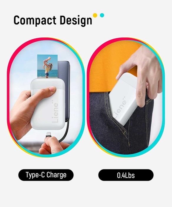 Imprimantă foto Liene Pearl K100 2x3 inch+50 hârtie zink,sigilat