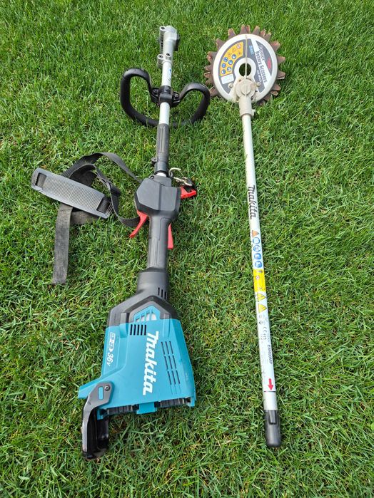 Coasa multifunctionala cu acumulatori MAKITA DUX60Z + extensie 1m + cap de taiere cu fir + trusa acumulatori