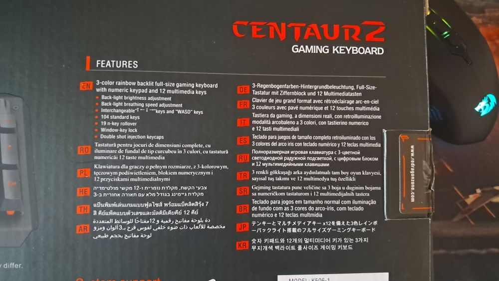 Gaming клавиатура redragon