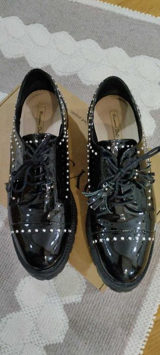 Лачени обувки Massimo Dutti 36 номер от естествена кожа