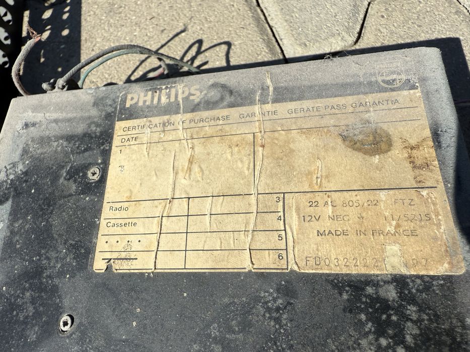 Casetofoane auto vechi Philips, Fiast