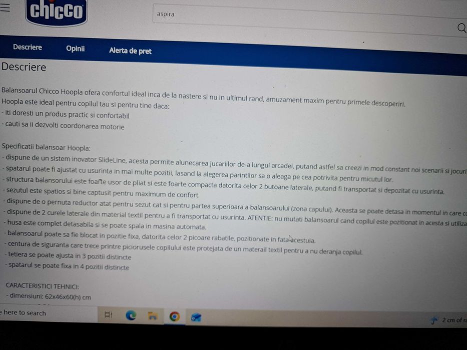balansoar copii Chicco