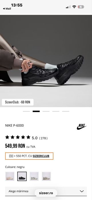 NOI! Nike P-6000 negru