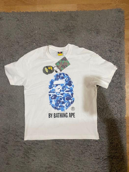 Tricou bape alb albastru