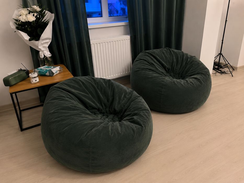 Puf Prestige – Set 2 bucăți | Verde închis.