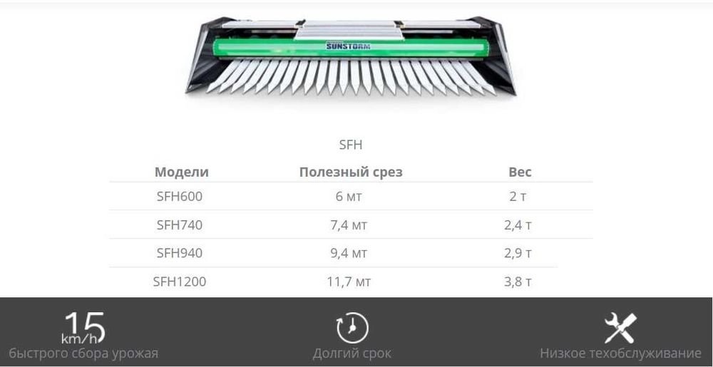 Жатка для комбайна кукуруза, подсолнечник (Италия)