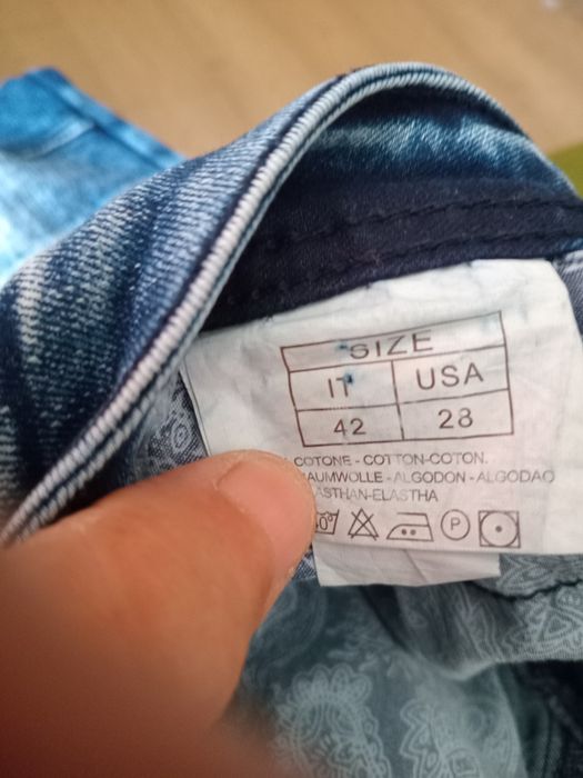 Blugi cargo slim fit elastici