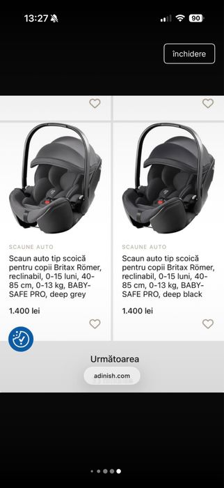Scoica cu baza isofix rotativ Britax Eomwr