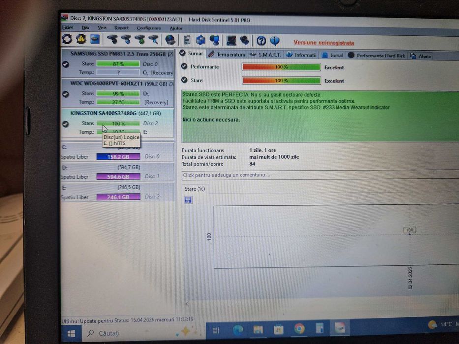 SSD Kingston 480GB, NOU !!!