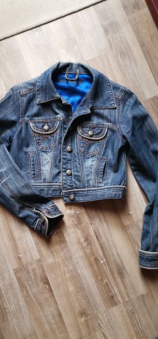 Късо дънково яке (S)