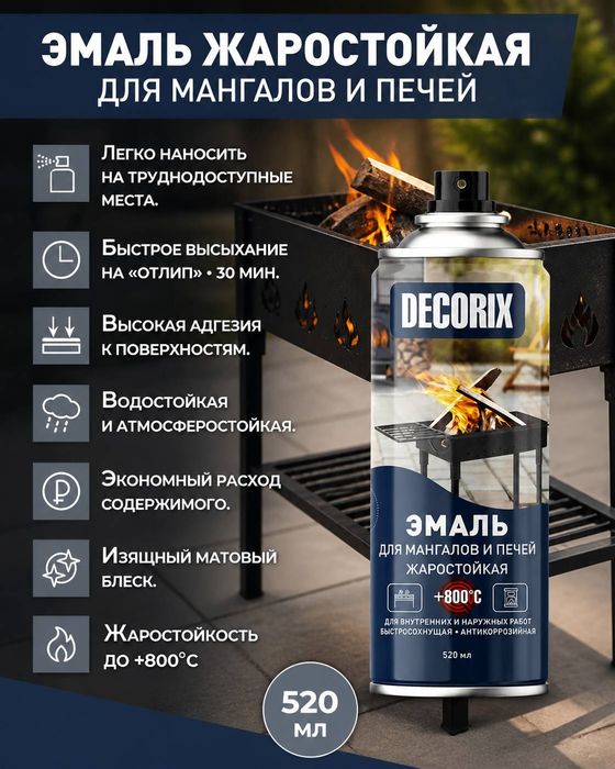 Эмаль Жаростойкая Аэрозольная
