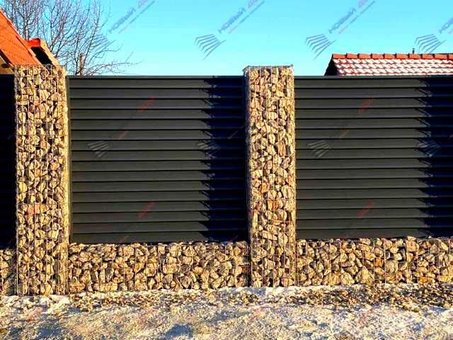 Забор жалюзи из металла