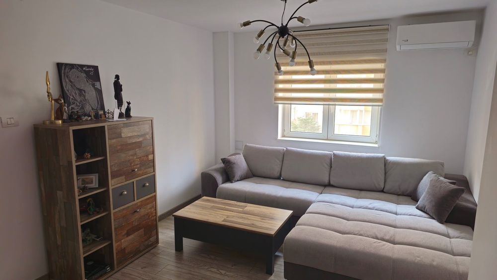 Coltar extensibil Mobexpert stofa gri cu perne incluse