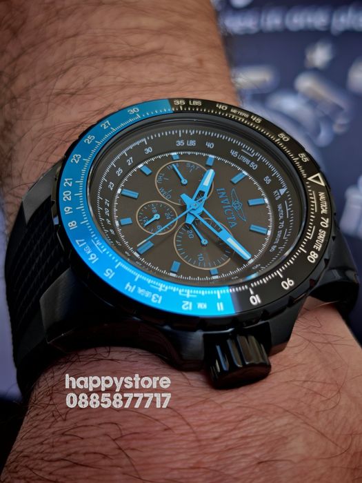 INVICTA Aviator blue/black 50 mm, Инвикта нов ръчен часовник