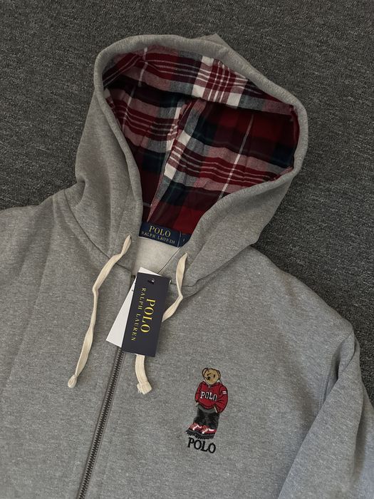 Оригинален Polo Ralph Lauren Bear Zip Up Hoodie